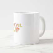 レベルアップ モチベーションデザイン ジャンボコーヒーマグカップ (正面右)