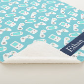 レベルアップ |レトロゲーマーパターパーソナライズされたン シェルパブランケット (3/4)