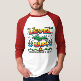 レベルアップ レトロ アーケード ミシガン Tシャツ