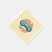 レベルアンロックレトロゲーマーボーイ10代のバースデーパーティー スタンダードカクテルナプキン (角)