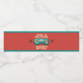 レベルアンロックレトロゲーマーボーイ10代のバースデーパーティー ペットボトルラベル (シングルラベル)