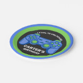 レベルアンロック誕生日ゲーマーパーソナライズされた ペーパープレート (アングル)