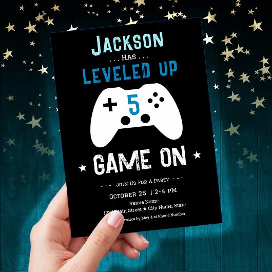 レベル上げ5番目の誕生日招待状 招待状