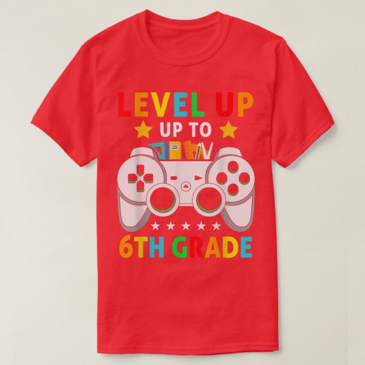 レベル最大6級新学期ビデオゲームBo Tシャツ (デザイン正面)