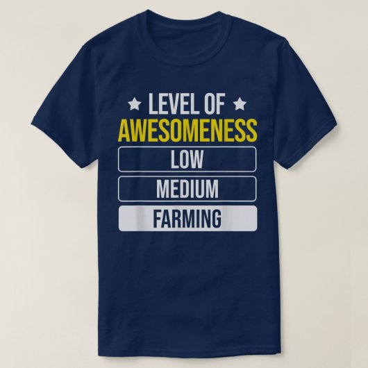 レベル異常農業農家 Tシャツ (デザイン正面)