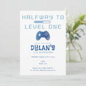 レベル1への途中でビデオゲーム6か月の誕生日 招待状 (スタンド正面)