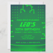 レベル10のロック解除されたゲーム10誕生日 招待状 (裏面)