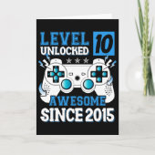 レベル10のロック解除は2015年から最高 10歳の誕生日 カード (正面)