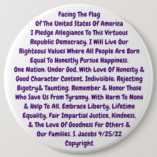 レベル10の忠誠の誓い 缶バッジ (正面)