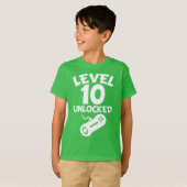 レベル10はビデオゲームの第10誕生日の鍵を開けました Tシャツ (正面フル)