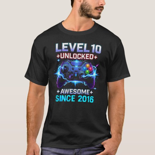 レベル10アンロックすごい2016から10周年 Tシャツ (正面)