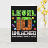 レベル10アンロック 2015年からスゲー奴 ピクセルゲー カード (黄色い花)