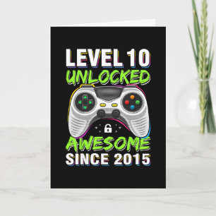 レベル10アンロック 2015年からスゴイ 10歳の誕生日 カード