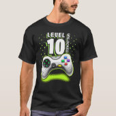 レベル10ビデオゲームコントローラ10th誕生日ゲーマー tシャツ (正面)