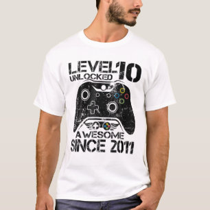 レベル10ロック解除素晴らし2011ビデオゲーム10th Bir Tシャツ