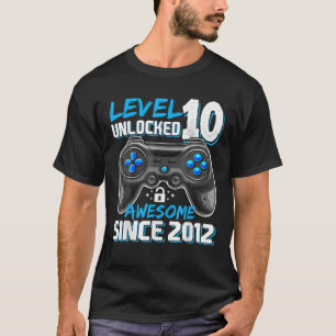 レベル10ロック解除素晴らし2012ビデオゲーム10th Bir Tシャツ
