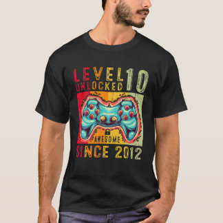 レベル10ロック解除素晴らし2012ビデオゲーム10th Bir Tシャツ