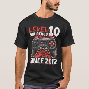 レベル10ロック解除素晴らし2012ビデオゲーム10th Bir Tシャツ