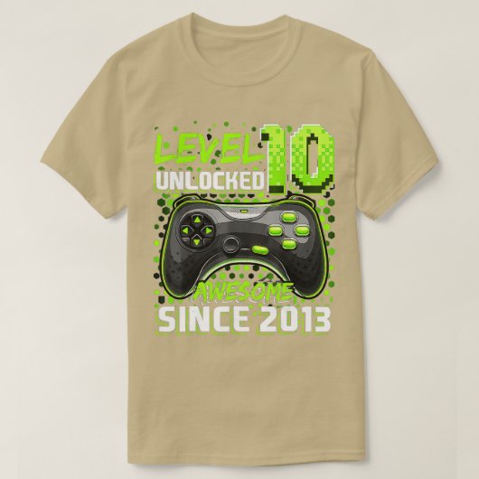 レベル10ロック解除素晴らし2013ビデオゲーム10th Bir Tシャツ (デザイン正面)