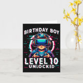 レベル10ロック解除10歳誕生日ゲーマーファン カード (黄色い花)