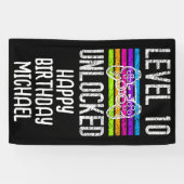 レベル10ロック解除10番目の誕生日バナー 横断幕 (横)