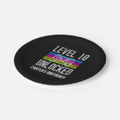 レベル10ロック解除10番目の誕生日紙プレート ペーパープレート (アングル)