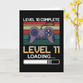 レベル10完了レベル11 |誕生日ビデオゲーム カード (黄色い花)