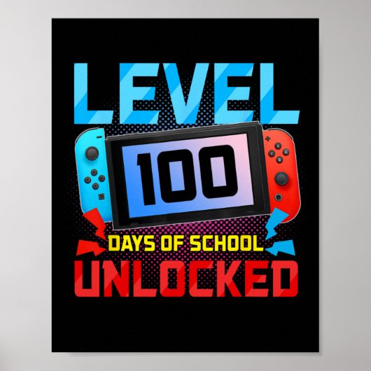 レベル100の学校生活が解禁！ゲーマー向けビデオゲーム ポスター (正面)