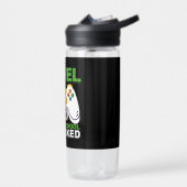 レベル100の学校生活が解除されたゲーマー ビデオゲーム ウォーターボトル (左面)