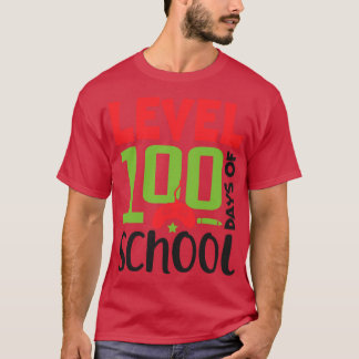 レベル100ビデオゲーム100日の学校の少年ギル Tシャツ