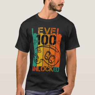 レベル100ロック解除おもしろいゲーマー100番目の誕生日 Tシャツ