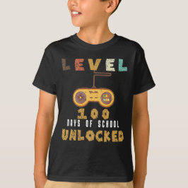 レベル100学校の解錠ゲーマークールボーイの少年 Tシャツ