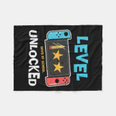 レベル100日の学校のロック解除されたおもしろい子供に戻る フリースブランケット (正面(横))