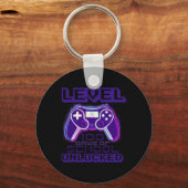 レベル100日の学校のロック解除された少年少女の子供 キーホルダー (正面)