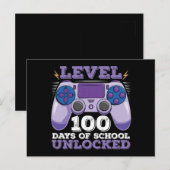 レベル100日の学校のロック解除ゲーマーゲーム ポストカード (正面/裏面)