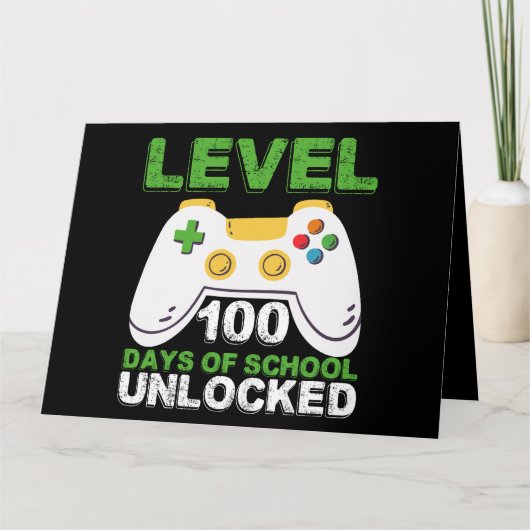 レベル100日の学校のロック解除ゲーマービデオゲーム カード (正面)