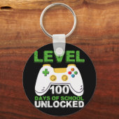 レベル100日の学校のロック解除ゲーマービデオゲーム キーホルダー (正面)