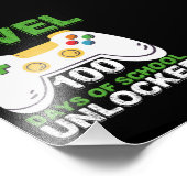 レベル100日の学校のロック解除ゲーマービデオゲーム フォトプリント            (角)