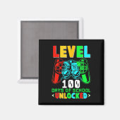 レベル100日の学校のロック解除ゲーマービデオゲーム マグネット (正面/裏面)