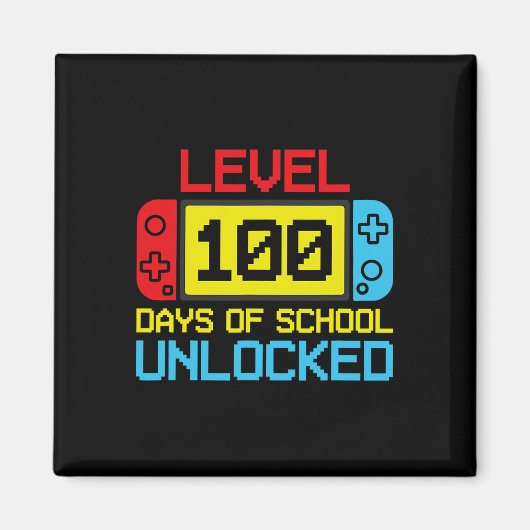 レベル100日の学校のロック解除ゲーマービデオゲーム マグネット (正面)