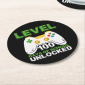 レベル100日の学校のロック解除ゲーマービデオゲーム ラウンドペーパーコースター (アングル)