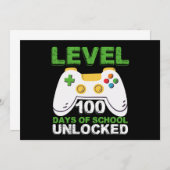 レベル100日の学校のロック解除ゲーマービデオゲーム 招待状 (正面/裏面)