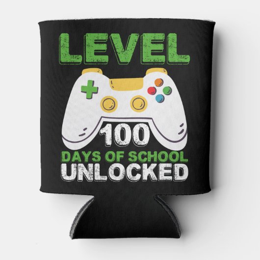 レベル100日の学校のロック解除ゲーマービデオゲーム 缶クーラー (正面)
