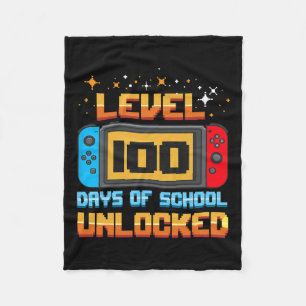 レベル100日の学校のロック解除ゲーマーボーイズおもしろい1 フリースブランケット