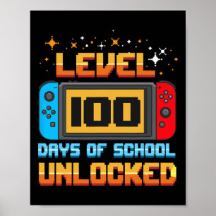 レベル100日の学校のロック解除ゲーマーボーイズおもしろい1 ポスター