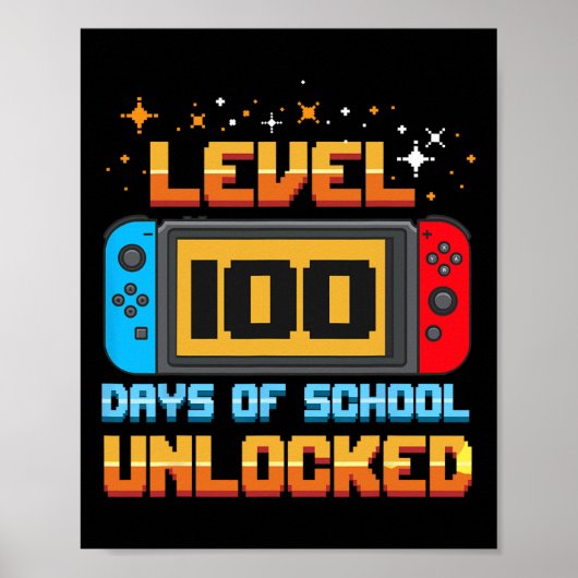 レベル100日の学校のロック解除ゲーマーボーイズおもしろい1 ポスター (正面)