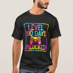 レベル100日の学校のロック解除ゲーマー100日目 Tシャツ