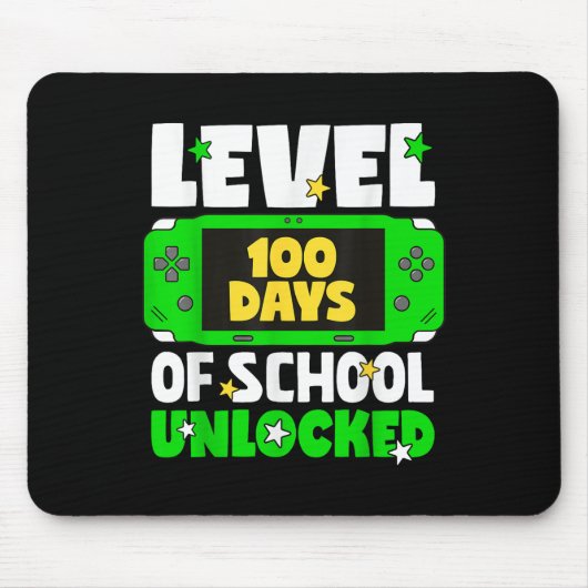 レベル100日の学校のロック解除ゲーム少年100t マウスパッド (正面)
