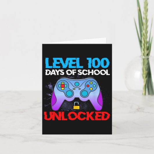 レベル100日の学校のロック解除ビデオゲーム少年 カード (正面)