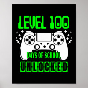 レベル100日の学校のロック解除ビデオゲーム少年 ポスター